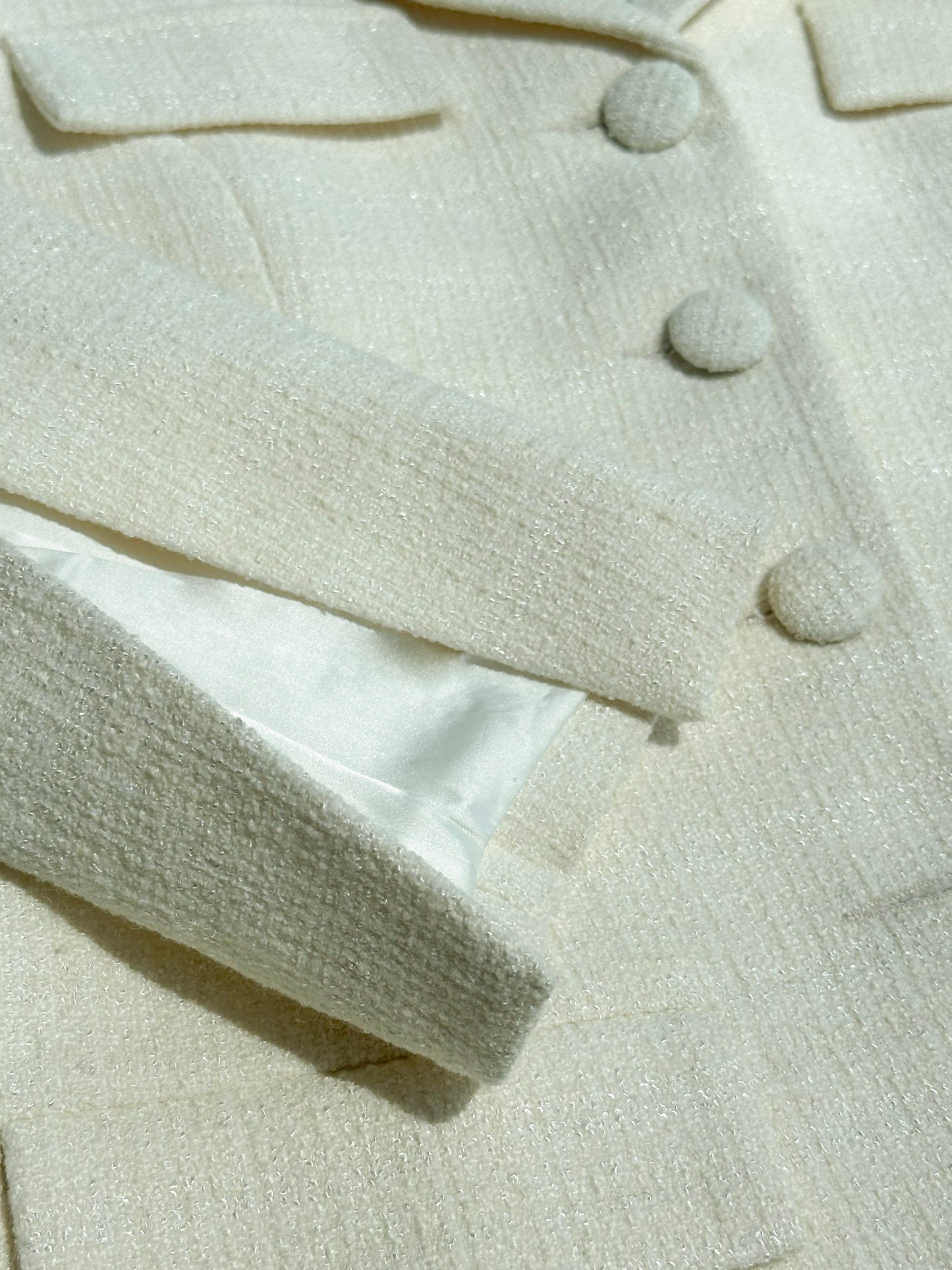 Hourglass Tailored Tweed Jacket (IVORY) - ELCY ISLAND