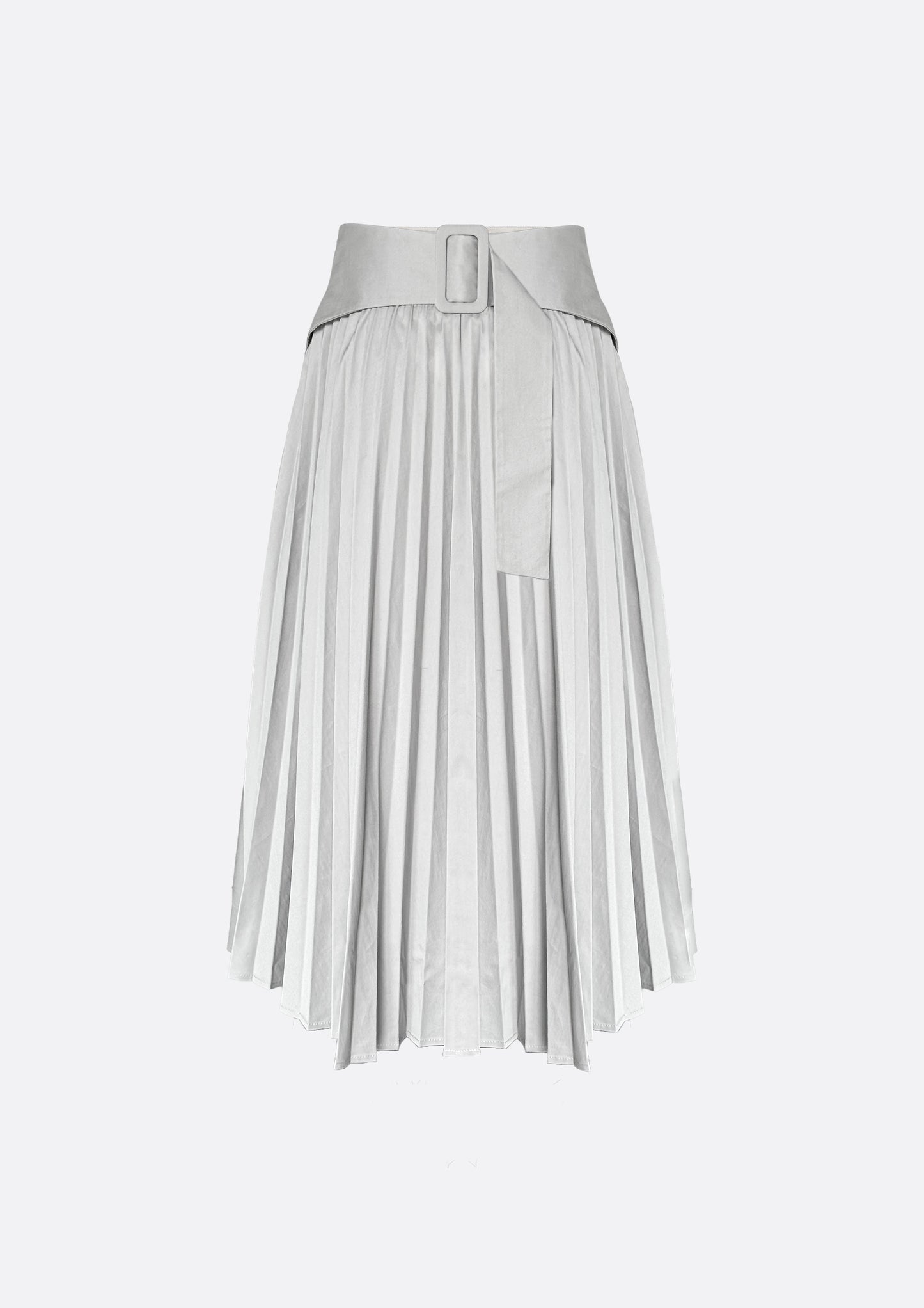 Back Belt Point A-line Skirt (GREY) - ELCY ISLAND