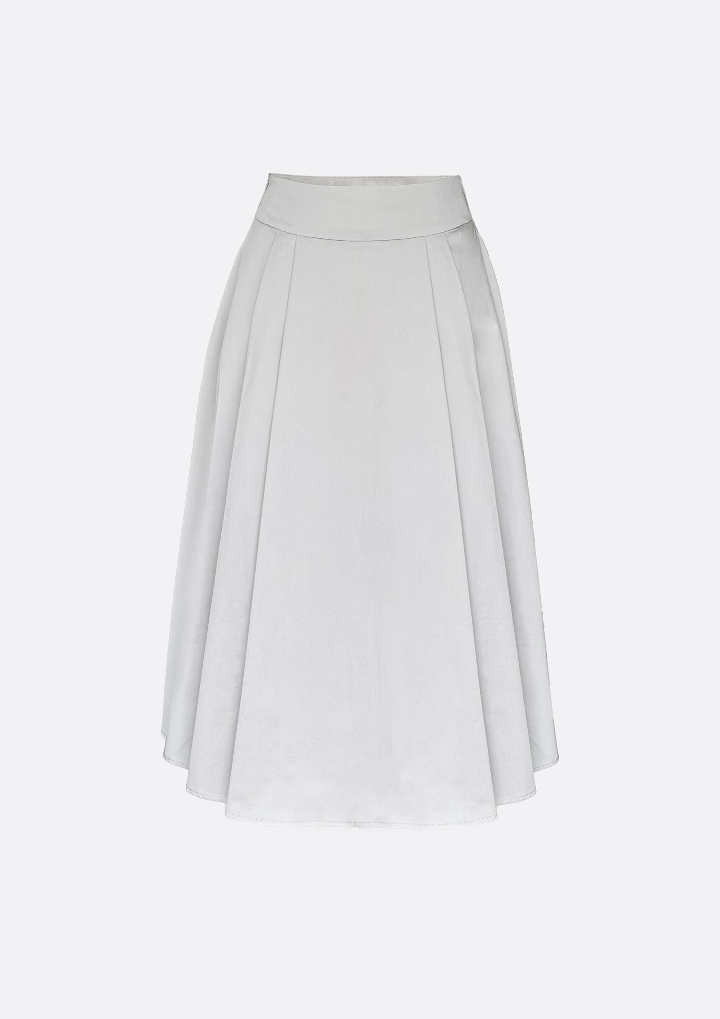 Back Belt Point A-line Skirt (GREY) - ELCY ISLAND