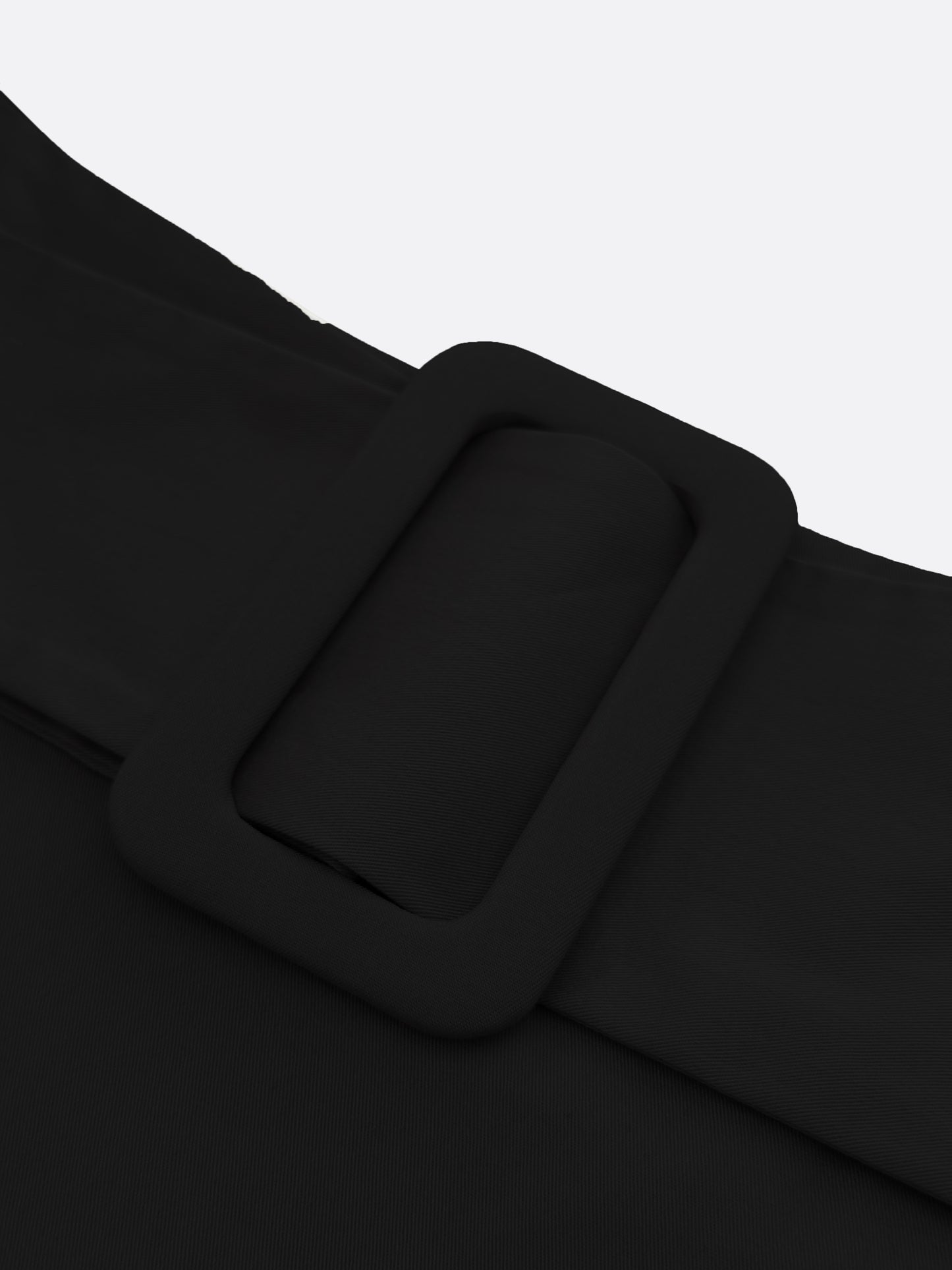 Back Belt Point A-line Skirt (BLACK) - ELCY ISLAND