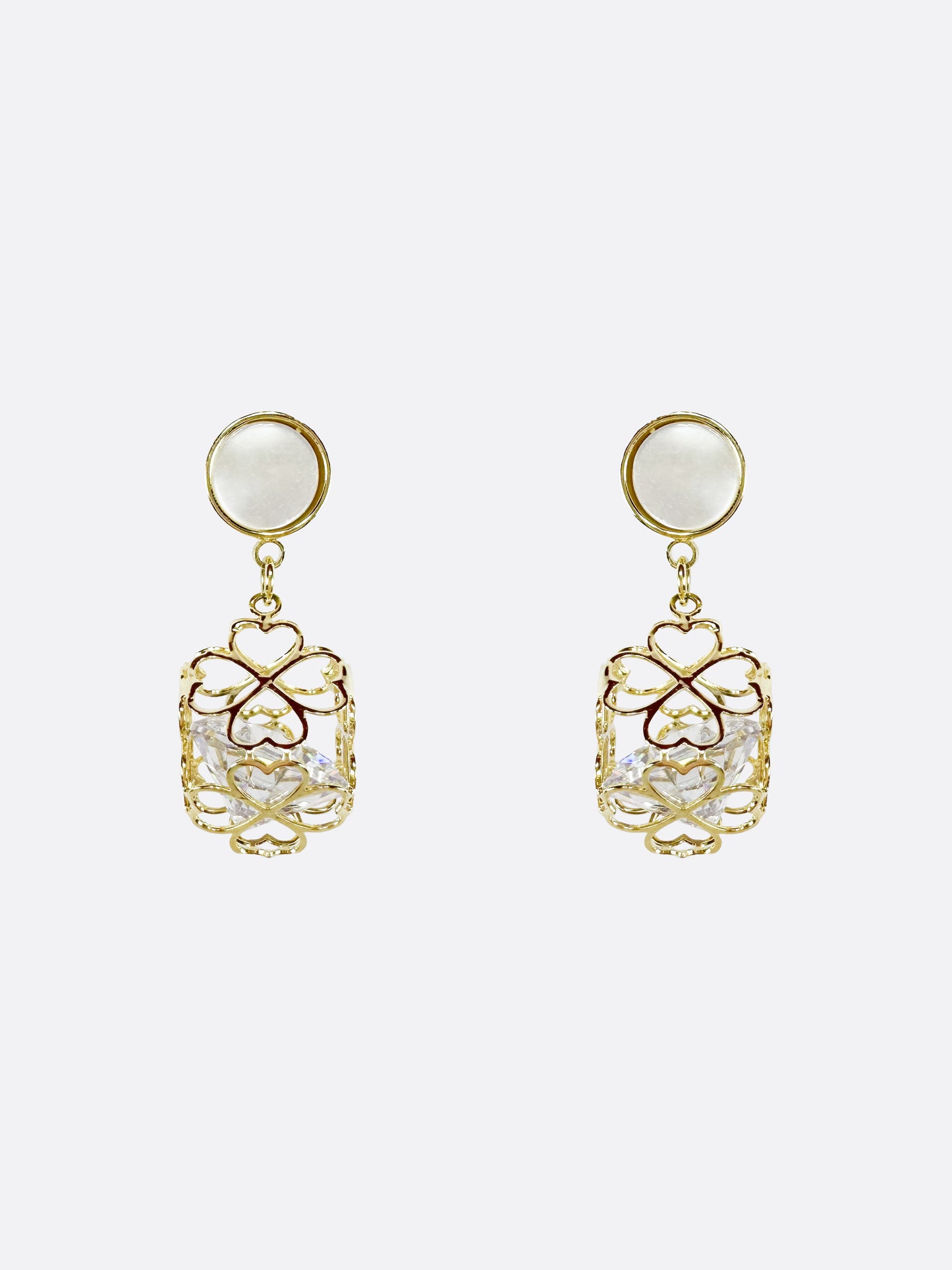 Romantic Heart Oval Earrings - ELCY ISLAND