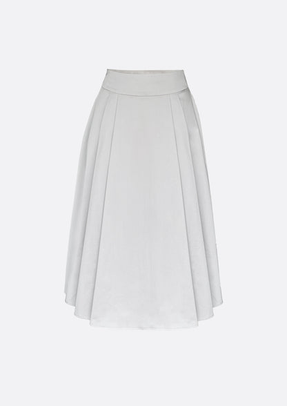 Back Belt Point A-line Skirt (GREY) - ELCY ISLAND