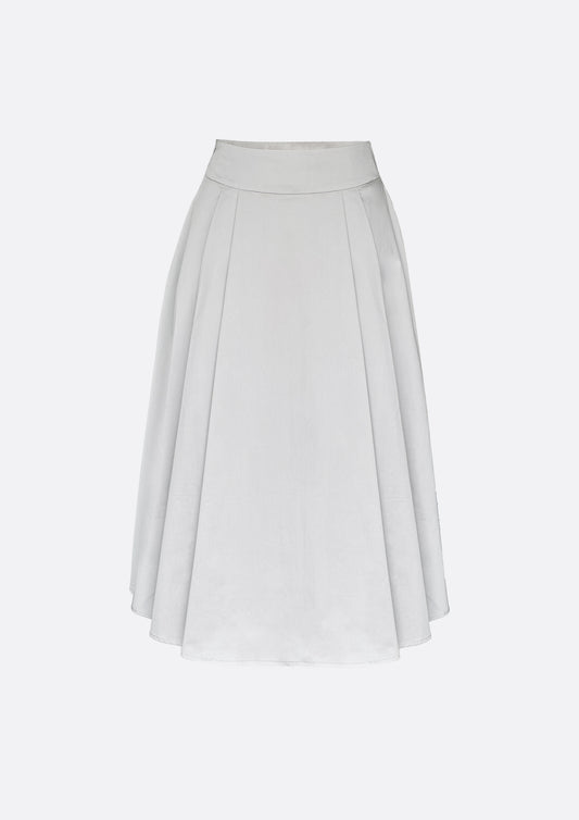 Back Belt Point A-line Skirt (GREY) - ELCY ISLAND