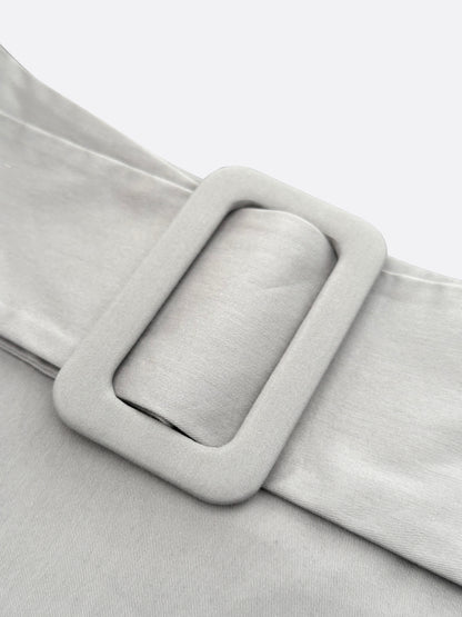 Back Belt Point A-line Skirt (GREY) - ELCY ISLAND
