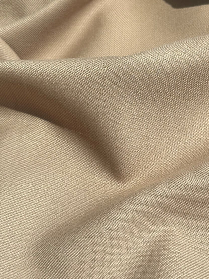 Odette Square Neck Wool Blended A-line Dress (BEIGE) - ELCY ISLAND