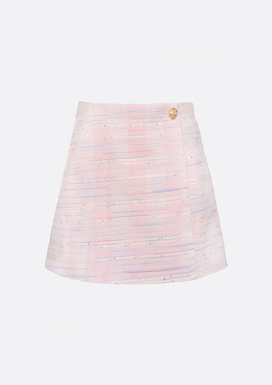 Cherry Blossom Tweed Skort (PINK) - ELCY ISLAND