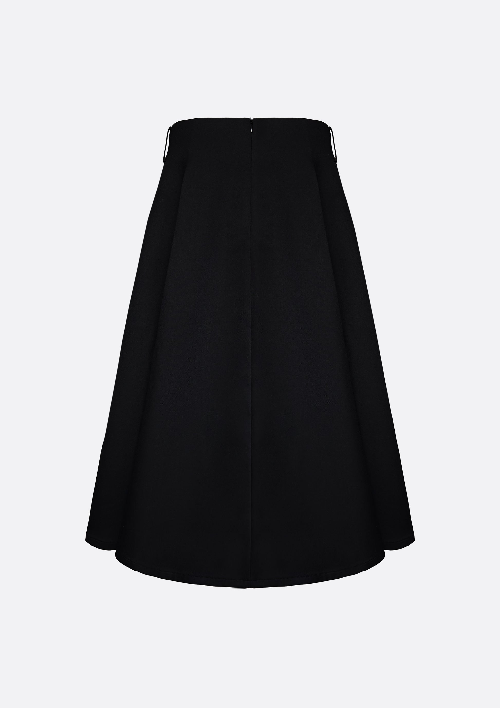 Grace Signature A-line Skirt (BLACK) - ELCY ISLAND