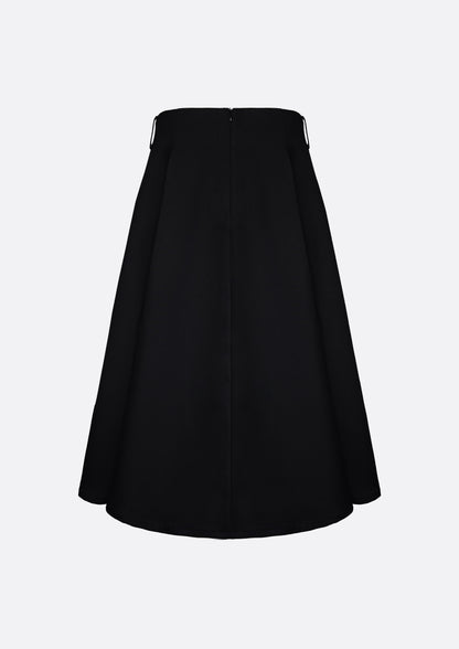Grace Signature A-line Skirt (BLACK) - ELCY ISLAND