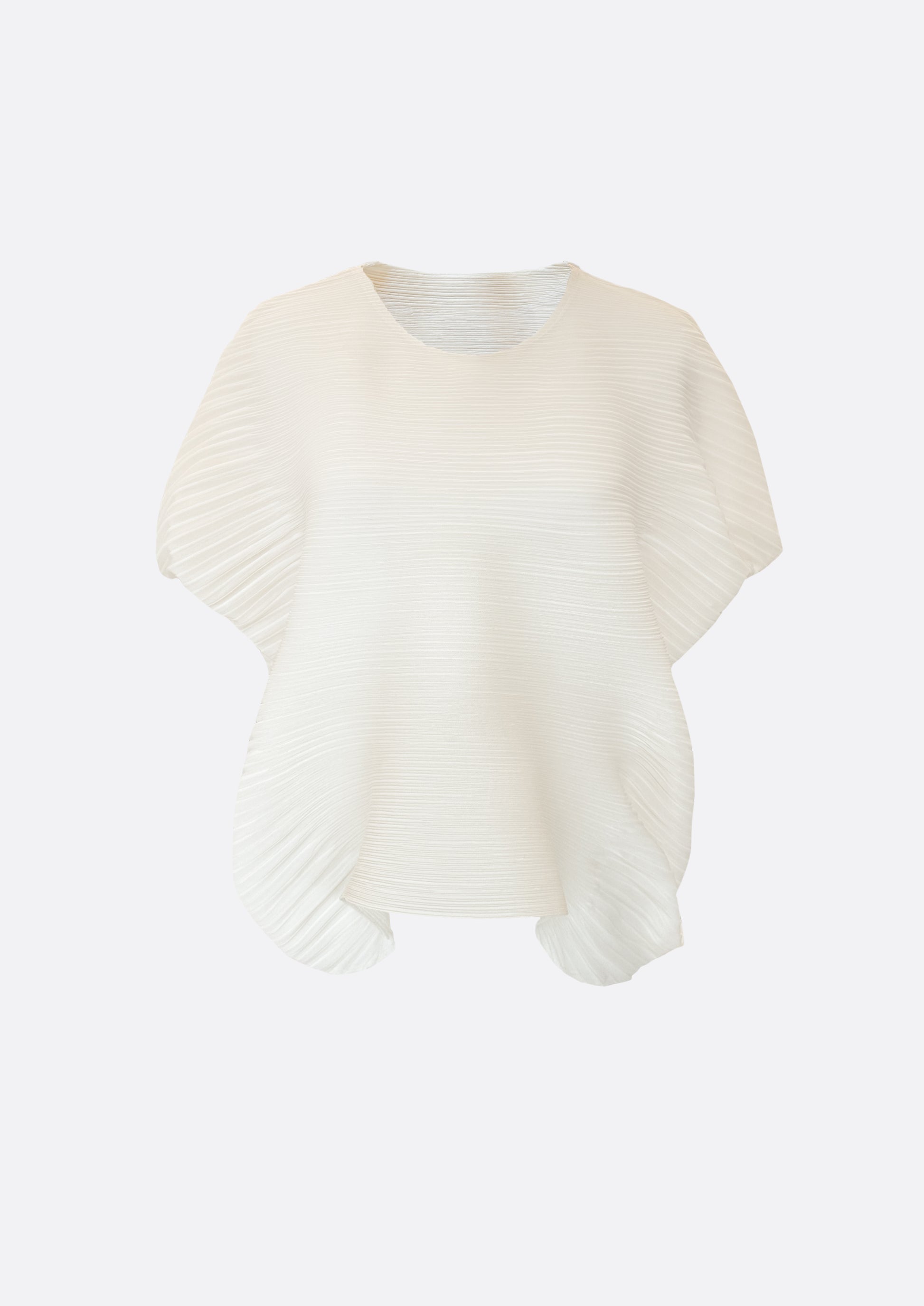 Cloudy Pleats Top (SKY BLUE, BLACK ,IVORY) - ELCY ISLAND