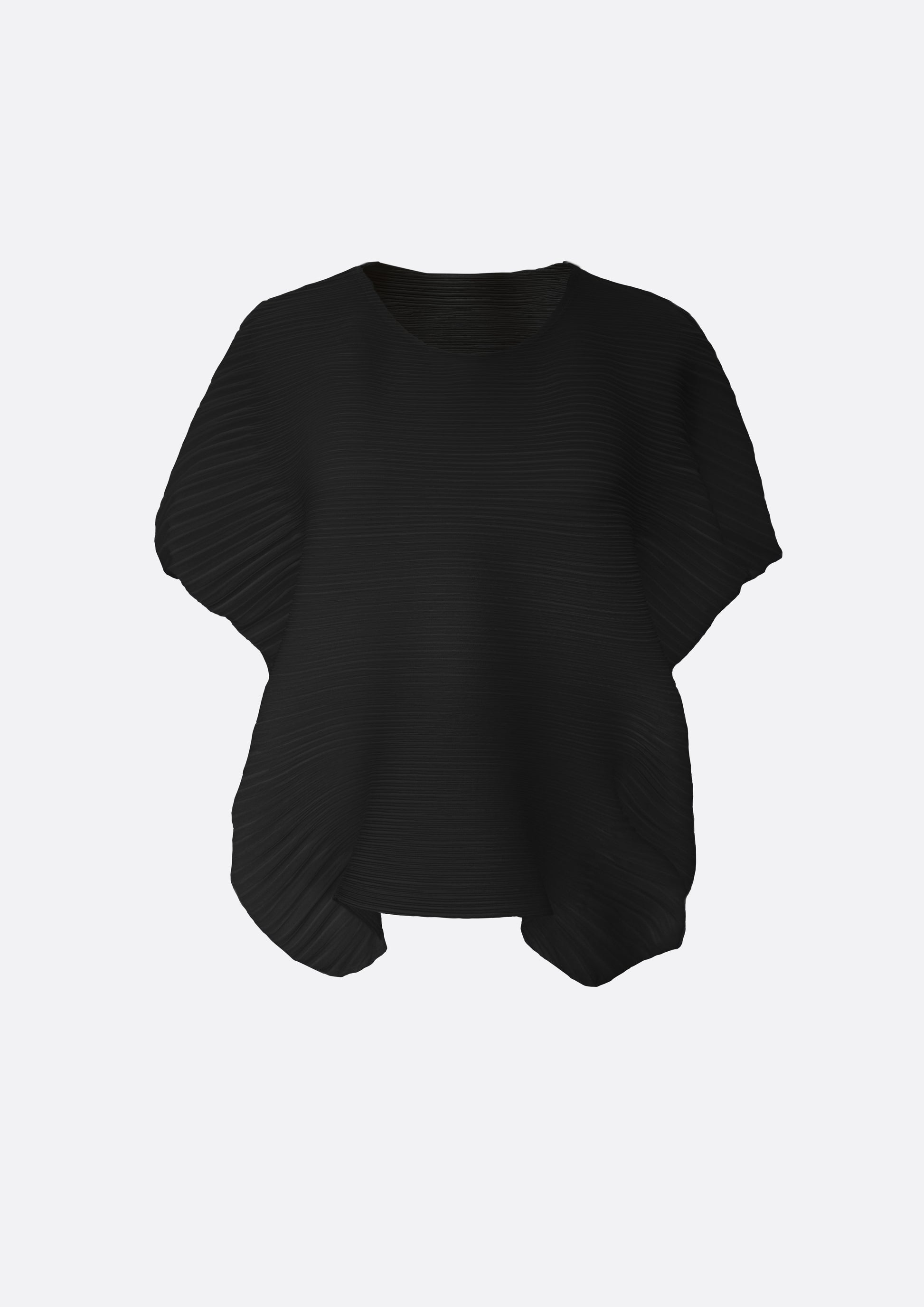 Cloudy Pleats Top (SKY BLUE, BLACK ,IVORY) - ELCY ISLAND