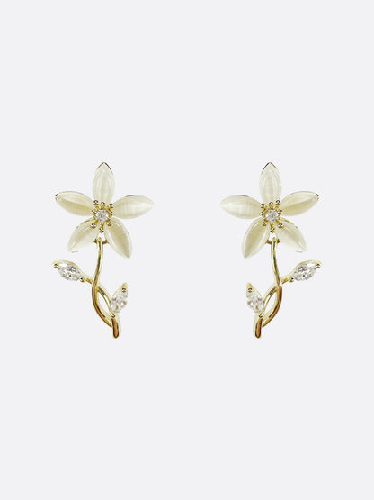 Macy Lux Blossom Crystal Earrings - ELCY ISLAND