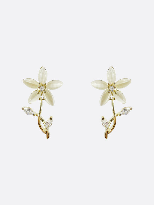 Macy Lux Blossom Crystal Earrings - ELCY ISLAND